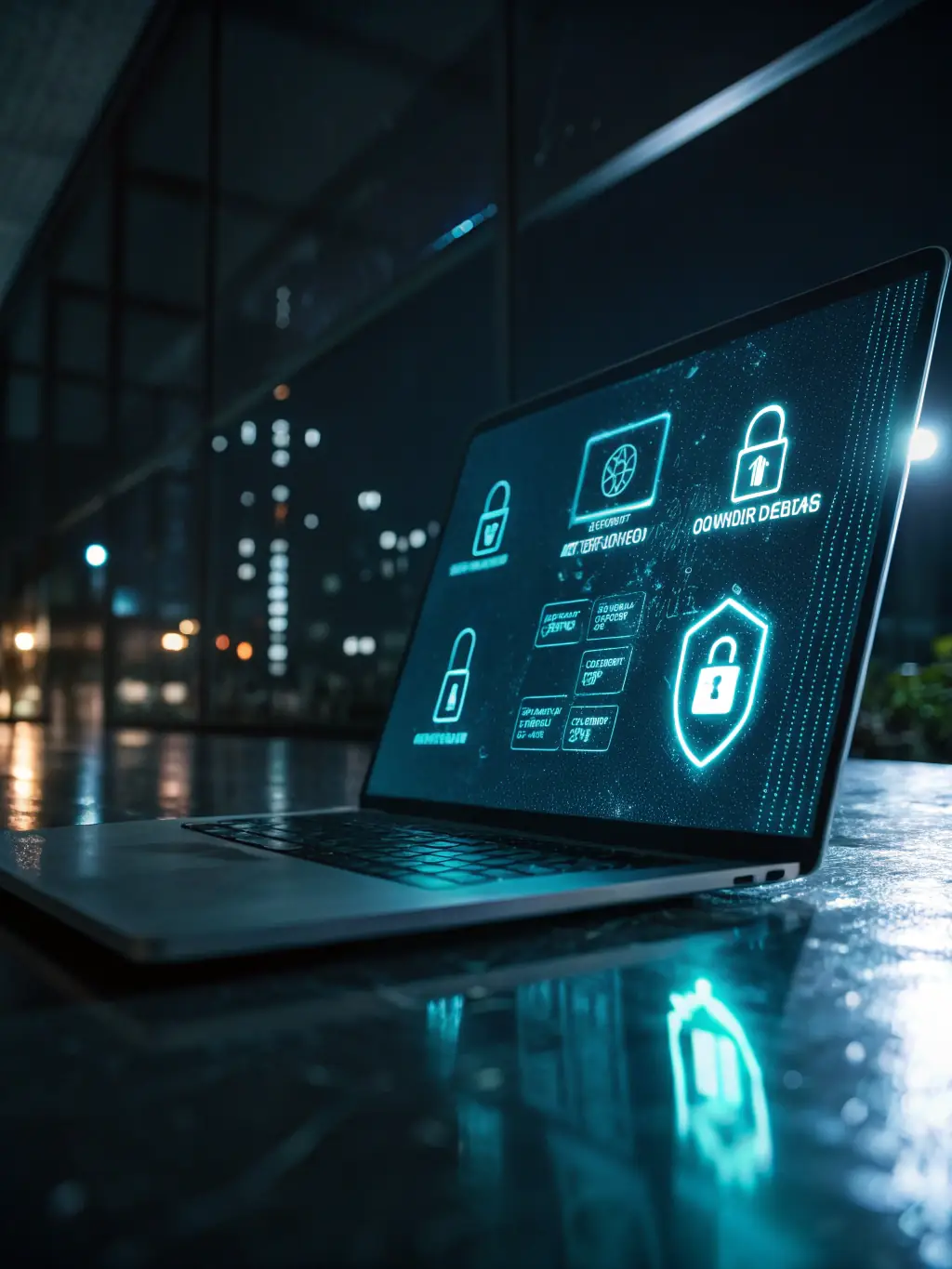 A professional photograph showcasing a secure, modern card issuing platform interface with various security protocols and compliance badges visible.